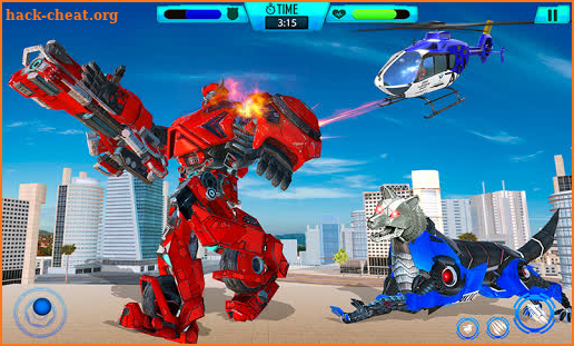 Wolf Robot Transform Helicopter Police Games screenshot