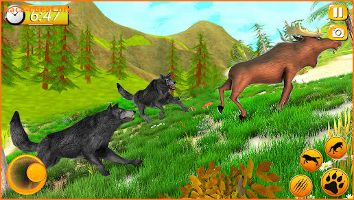 Wolf Sim Game Wolf Animal Game screenshot