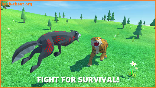 🐺 Wolf vs 🐯 Tiger Simulator: Wild Animals 3D screenshot