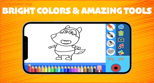 Wolfoo Coloring Cartoon - Cool Game screenshot