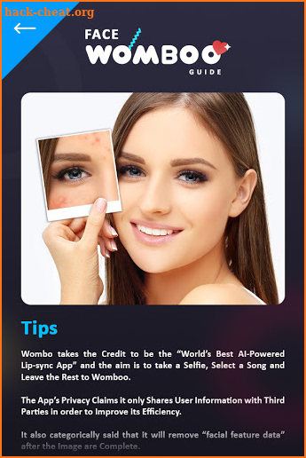 Wombo : Make Your Selfie Sing Lips Guide screenshot