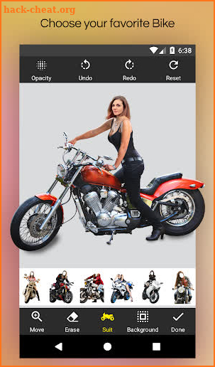 Women Bike Photo Suit Editor screenshot