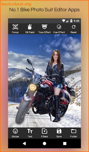 Women Bike Photo Suit Editor screenshot