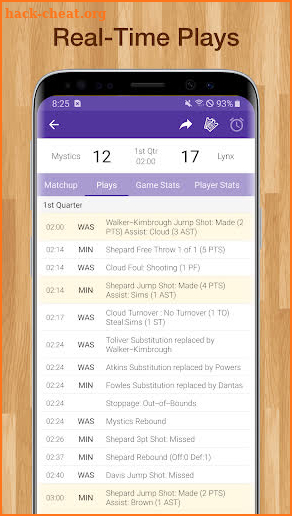 Women's Basketball WNBA Live Scores & Schedules screenshot