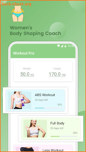 Women's Body Shaping Coach screenshot