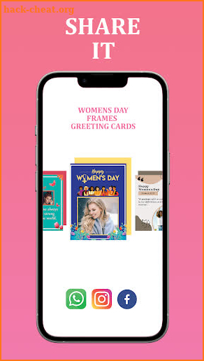 Womens day greeting frame card screenshot