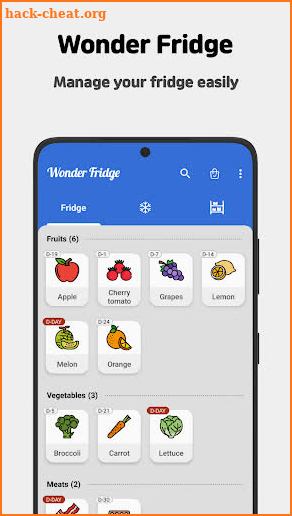 Wonder Fridge: Grocery list screenshot