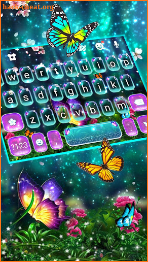 Wonderland Butterfly Keyboard Theme screenshot