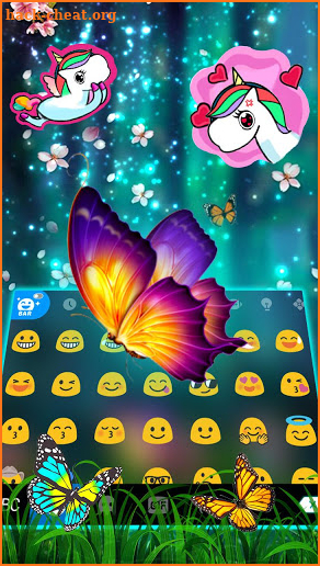 Wonderland Butterfly Keyboard Theme screenshot