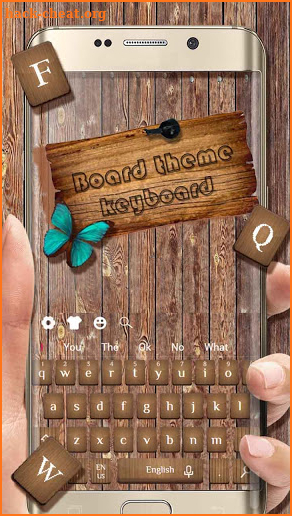 Wood Board Butterfly Keyboard screenshot