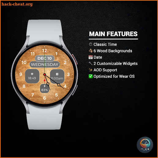 Wood Grain - watch face screenshot