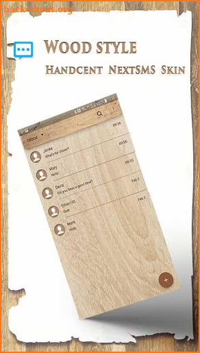 Wood style skin for Next SMS screenshot