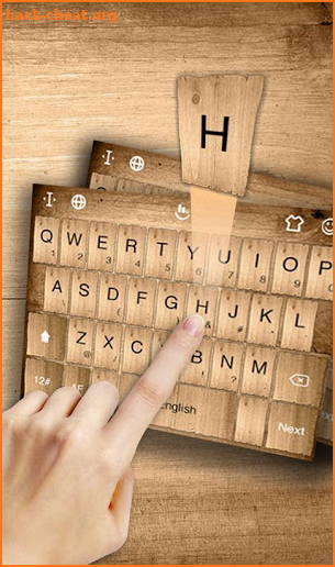 Wood Texture Keyboard Theme screenshot
