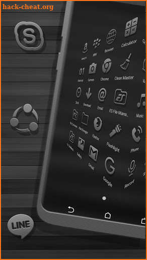 Wooden Graphite Launcher Theme screenshot