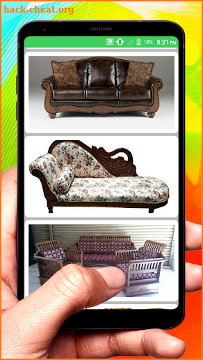 Wooden Sofa Set Design idea screenshot