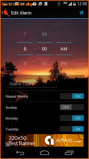Woodland Alarm Clock screenshot