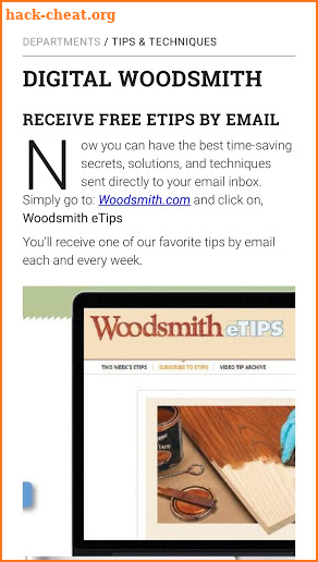 Woodsmith Magazine screenshot