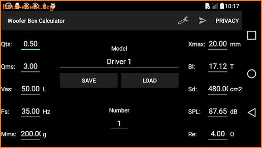Woofer Box Calculator PRO screenshot