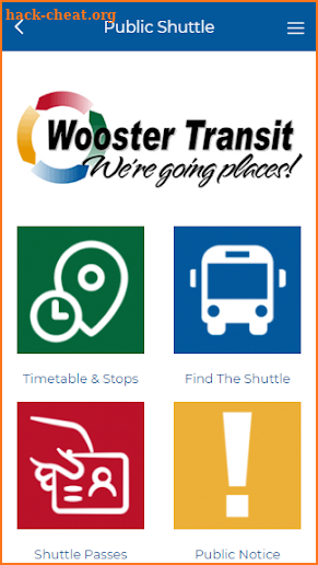 Wooster Transit screenshot