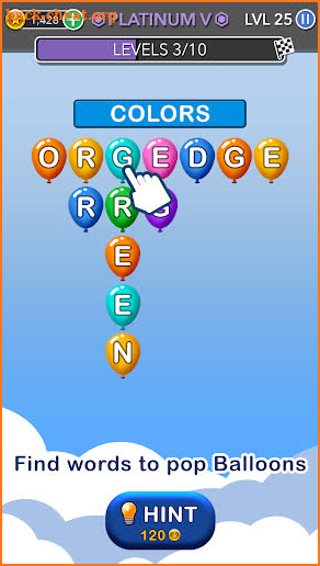 Word Balloons - Word Games free for Adults screenshot