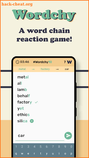 Word chain reaction - Wordchy screenshot
