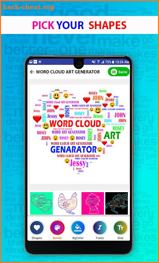 Word Cloud Art Generator screenshot