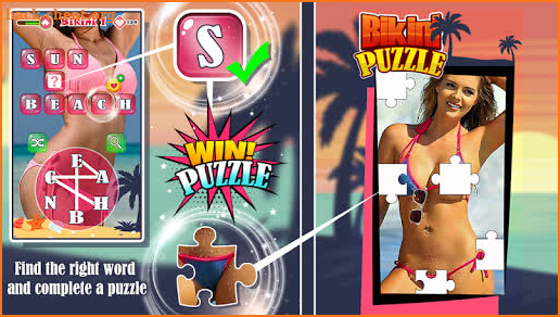 Word Crossword - Bikini Puzzle Game screenshot