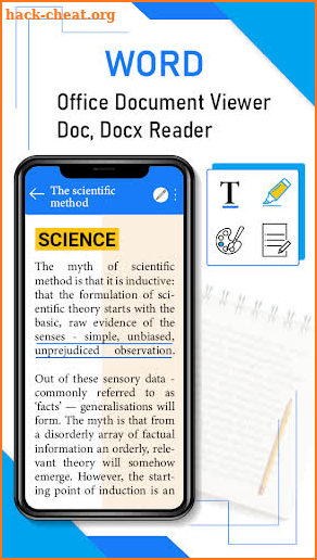 Word, Document, Office Reader: Docx, Excel, Slide screenshot