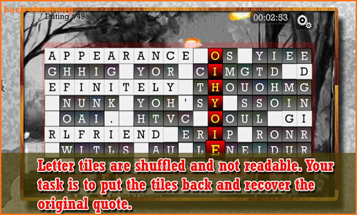 WORD PUZZLE for ROMANTIC SOUL screenshot