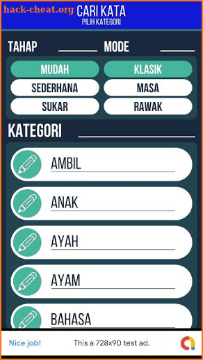 Word Search Malay 2019 screenshot