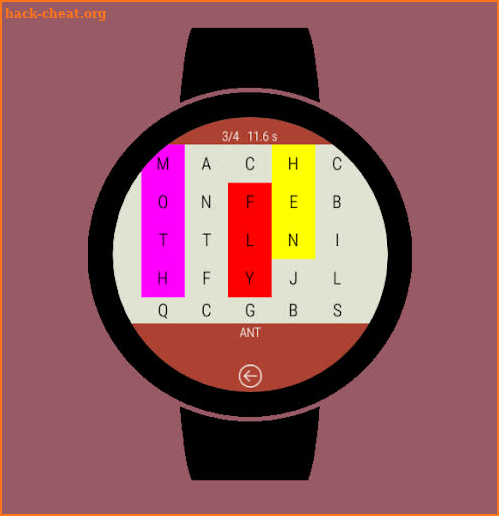 Word Search Wear - Find words on the watch screenshot