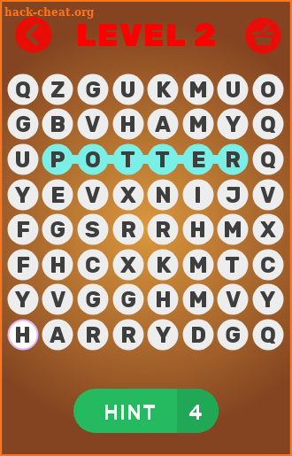 Word search ~ Harry Potter screenshot