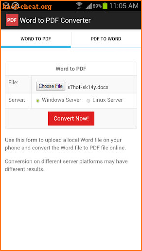 Word to PDF Converter screenshot
