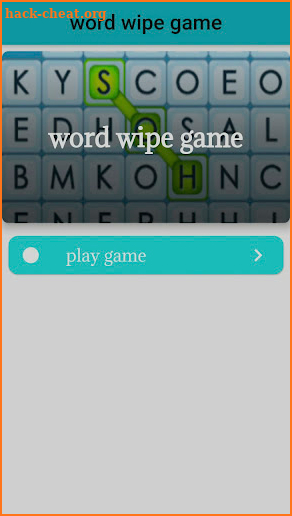 Word wipe game screenshot