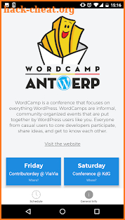 WordCamp Antwerp 2018 screenshot