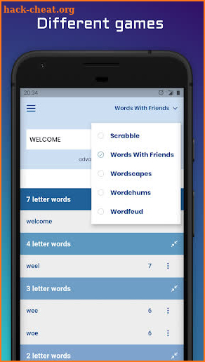 WordFinder: Unscramble words - solve anagrams screenshot