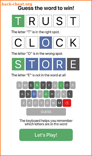 Wordlegend: 5-letter puzzle screenshot