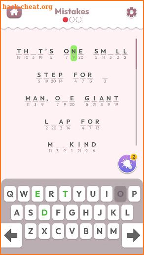 Words and Codes screenshot