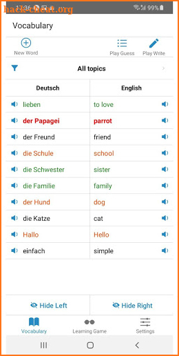Words Booster - vocabulary to learn new words fast screenshot