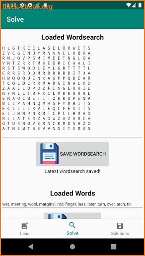 Wordsearch Solver screenshot