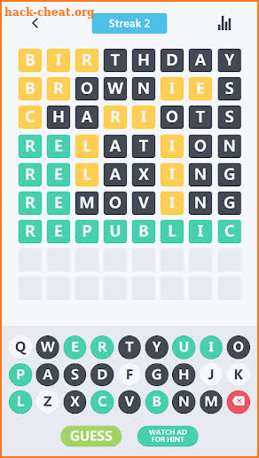 Woriddle! Word guess challenge screenshot