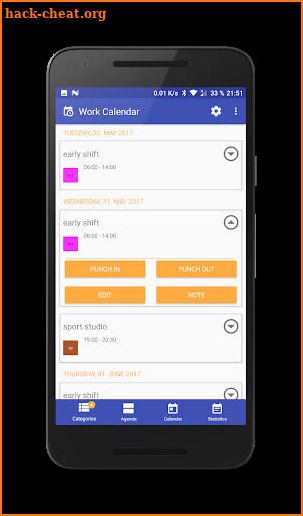 Work Calendar screenshot