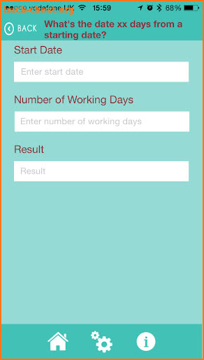 Working Days Calculator screenshot
