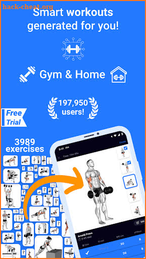 Workout Planner Gym&Home:FitAI screenshot