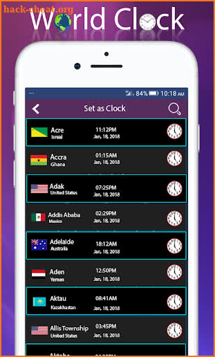 World clock widget and weather: Time of Countries screenshot