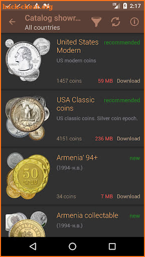 World coins: USA, Canada, EURO and others screenshot