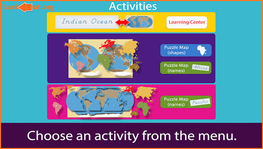 World Continents & Oceans - Montessori Geography screenshot