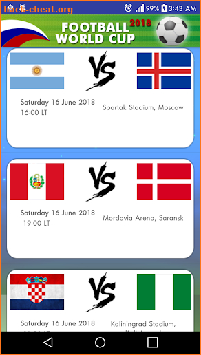 World Cup 2018 Fixtures – Football Updates screenshot