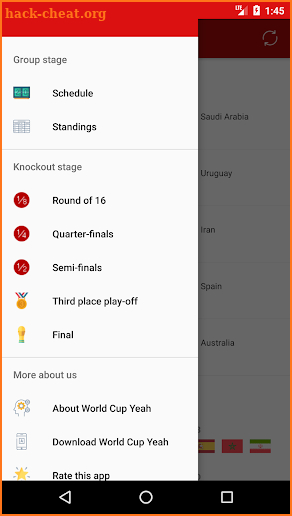 World Cup 2018 Standings and Schedule screenshot