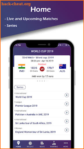 World Cup 2019 screenshot